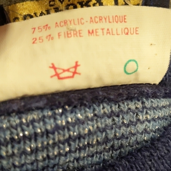 𝅺vintage oversized blue knit sweater small - Picture 8 of 8